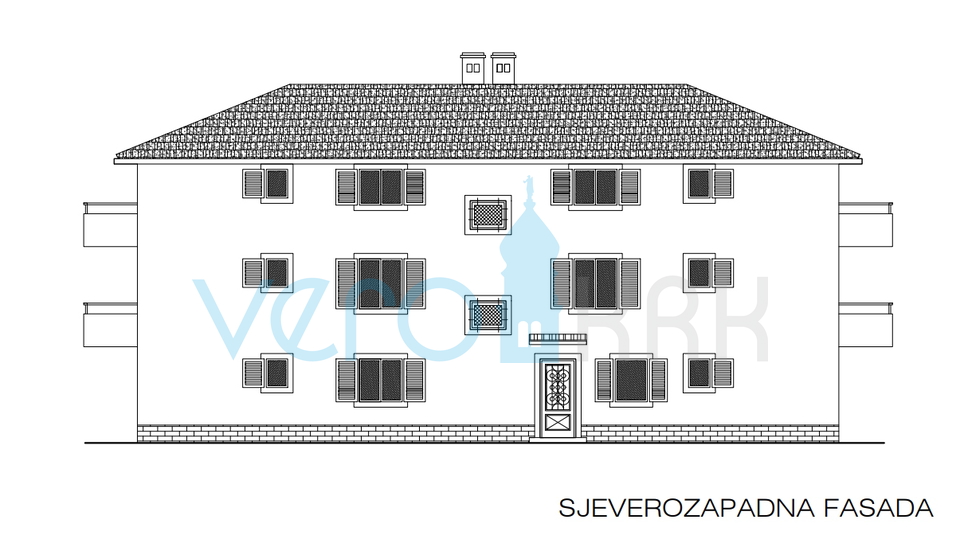 Malinska, weitere Umgebung, Zwei-Zimmer-Wohnung mit Wohnzimmer im Bau, zu verkaufen